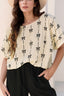 Bow Print Short Sleeve Top