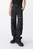 Men's Loose Fit Jeans with Cargo Pockets