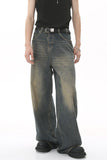 Men's Wide Leg Jeans with Pockets