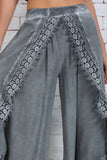 Full Size Lace Detail Wide Leg Pants Plus Size