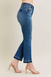Judy Blue Full Size Hw Vintage Wash Release Hem Kick Flare Jeans Plus Size