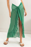 HYFVE Ruffle Trim Cover Up Sarong Skirt - felvior