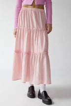 Frill Elastic Waist Skirt