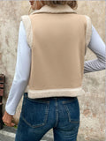 Zip Up Sherpa Vest Coat - felvior