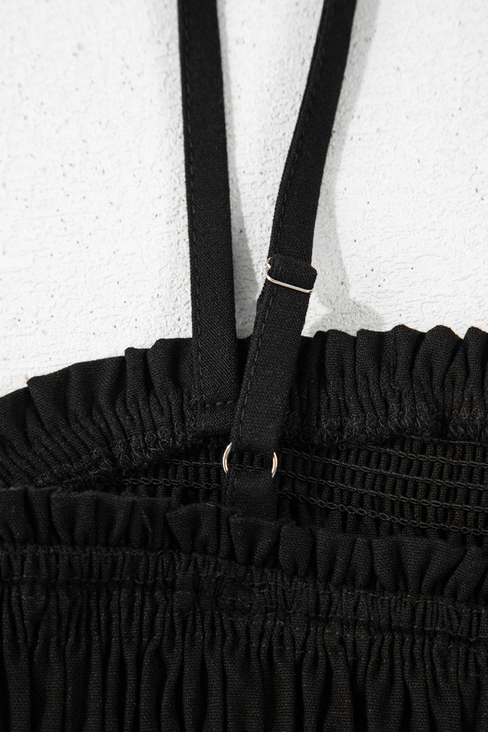 Smocked Spaghetti Straps Wide Leg Jumpsuit