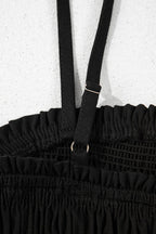 Smocked Spaghetti Straps Wide Leg Jumpsuit