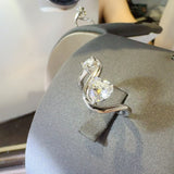 1.3 Carat Moissanite 925 Sterling Silver Irregular Shape Ring - felvior