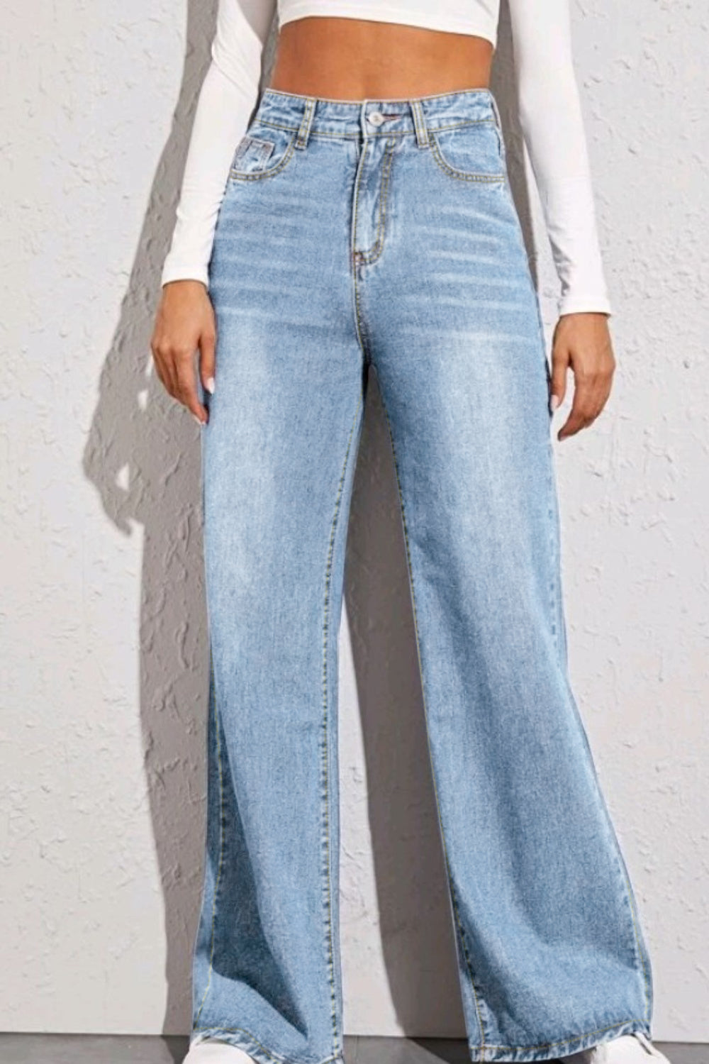 High Waist Wide Leg Jeans - felvior