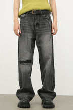 Men's Distressed Jeans with Pockets