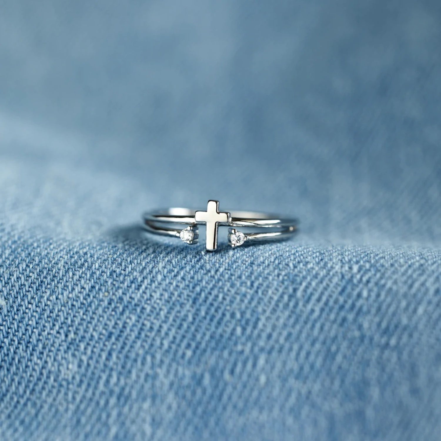 925 Sterling Silver Cross Ring Hauptbild