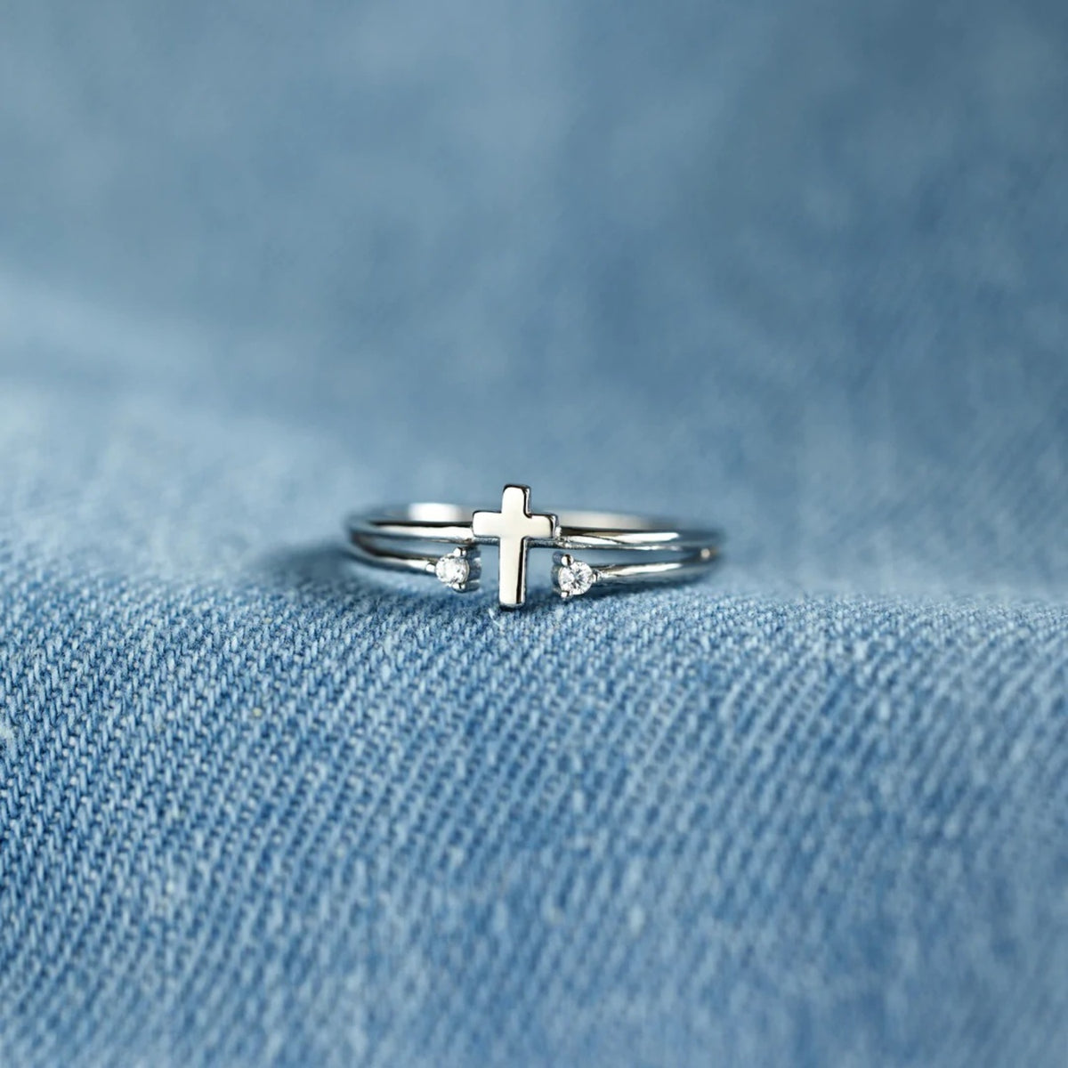 925 Sterling Silver Cross Ring - felvior