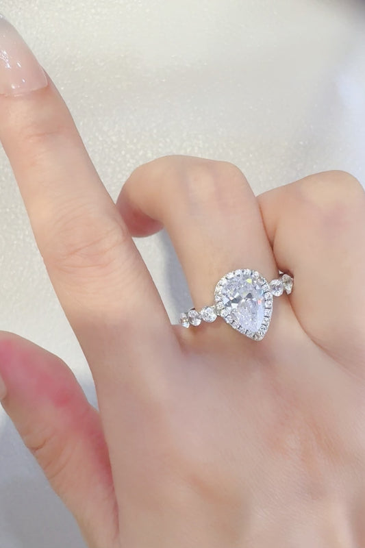 2 Carat Moissanite 925 Sterling Silver Ring - felvior
