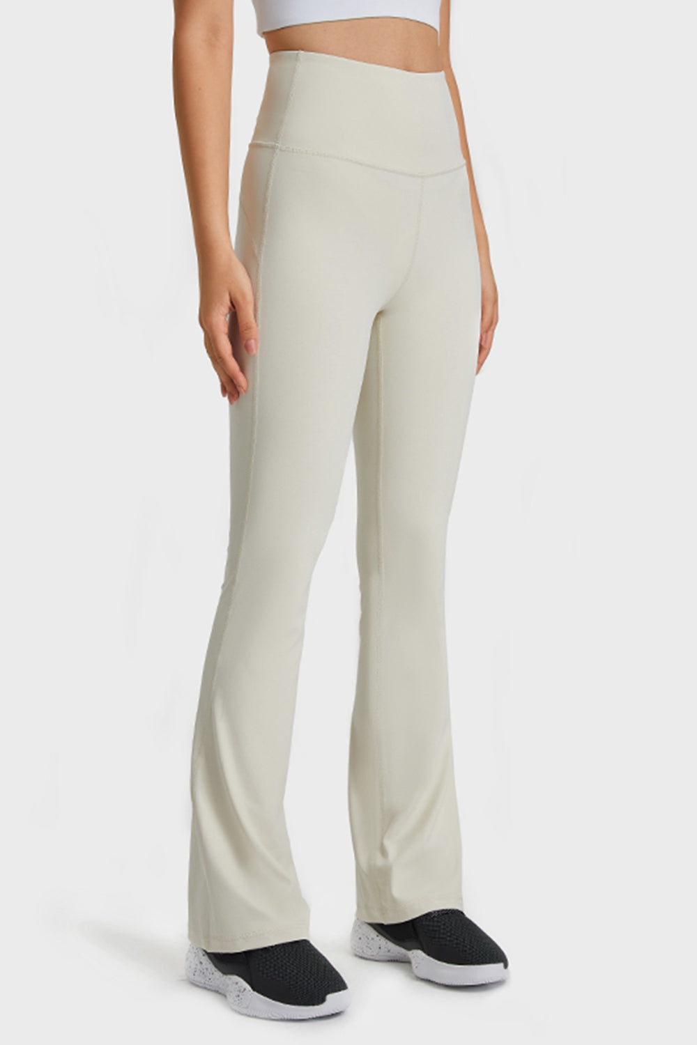 Millennia Elastic Waist Flare Yoga Pants - felvior