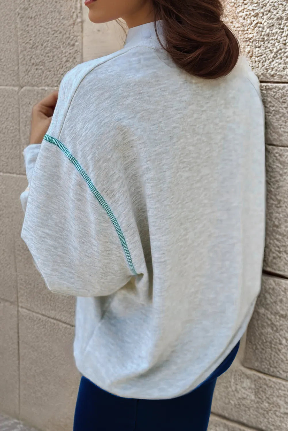 Pickleball Round Neck Dropped Shoulder Sweatshirt - felvior