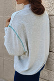 Pickleball Round Neck Dropped Shoulder Sweatshirt - felvior