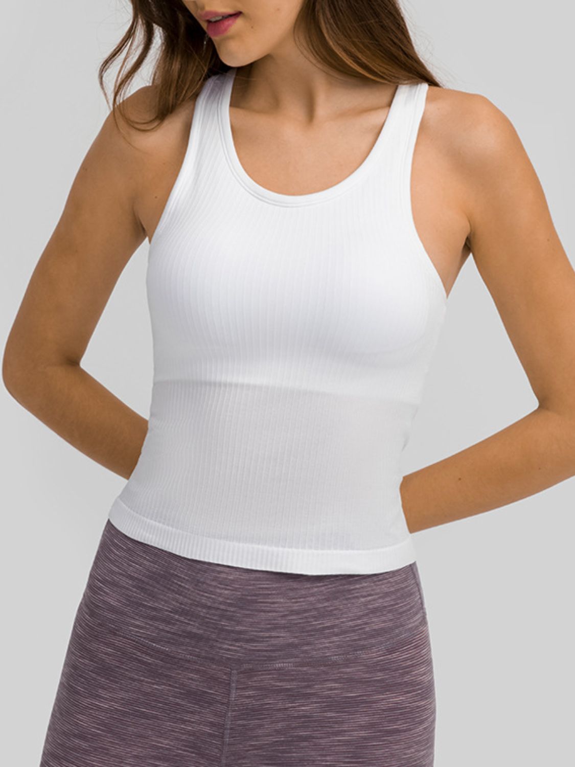 Millennia Round Neck Racerback Active Tank - felvior
