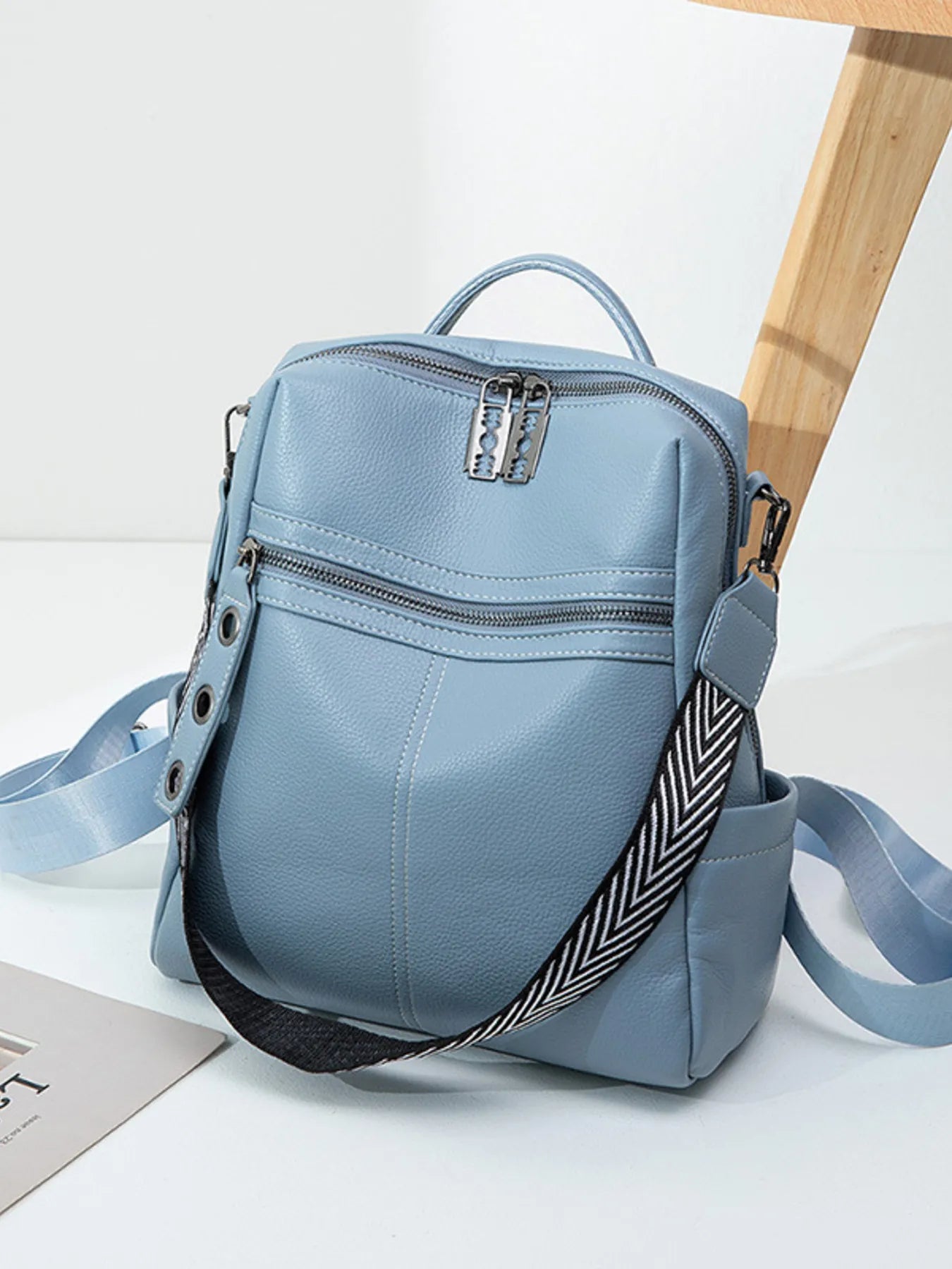 Leather Multi-Compartment Backpack Bag Secondary image
