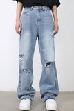 Men's Distressed Baggy Jeans - felvior