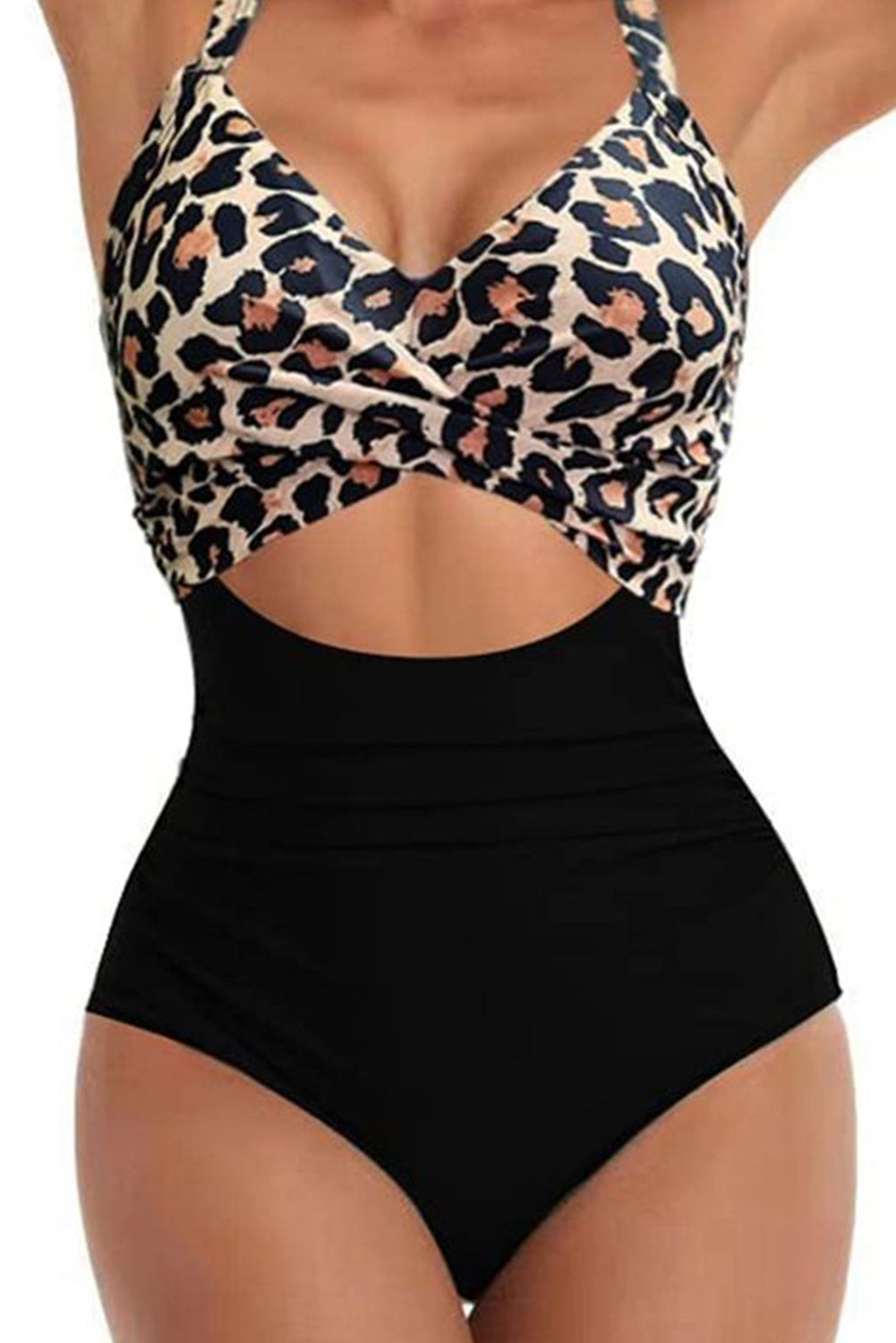 Tied Crisscross Cutout One-Piece Swimwear - felvior