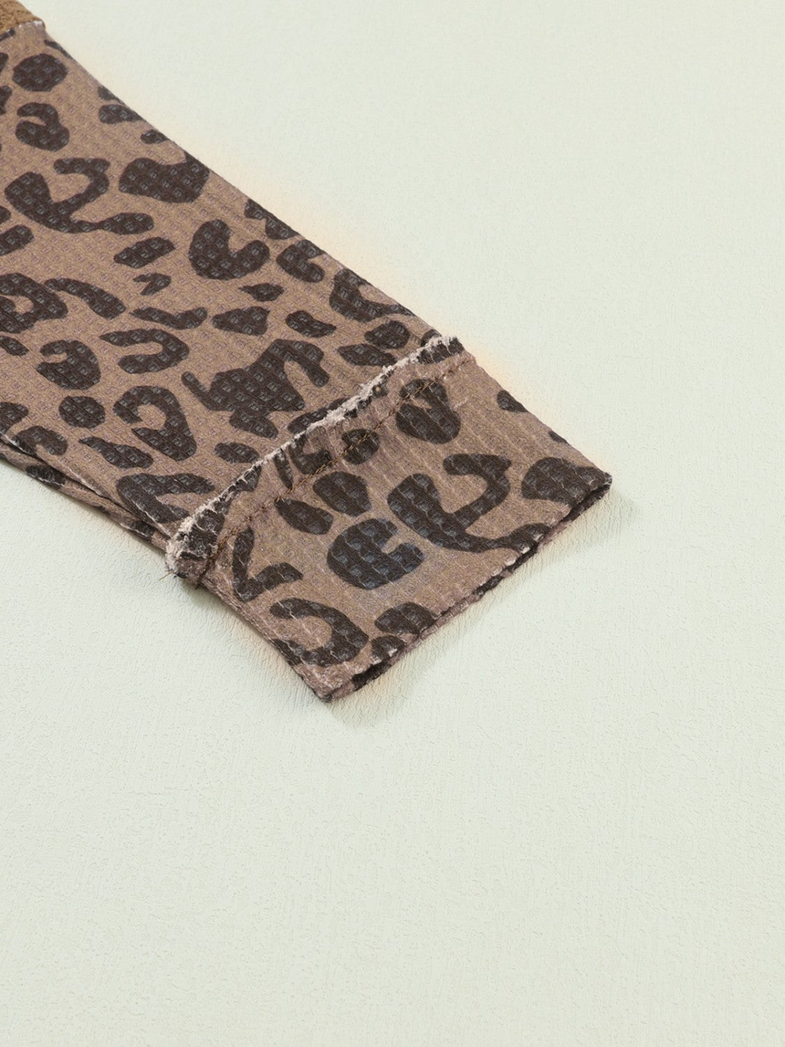 Half Button Leopard Collared Neck Blouse - felvior