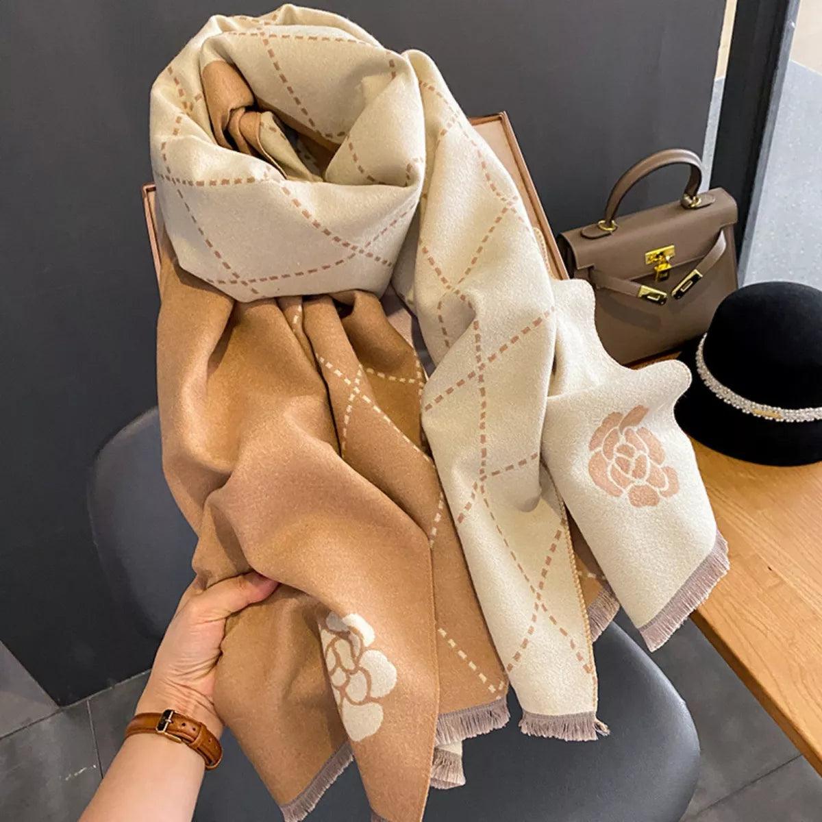 Raw Hem Scarf Secondary image