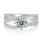 1 Carat Moissanite 925 Sterling Silver Ring