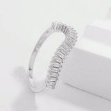 925 Sterling Silver Inlaid Zircon Ring - felvior