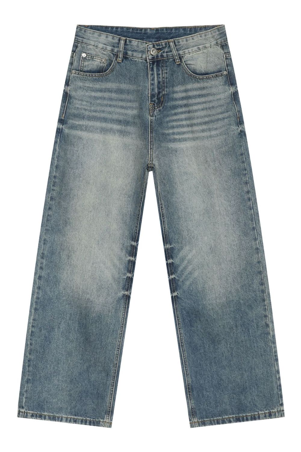 Men's Wide Leg Jeans with Pockets