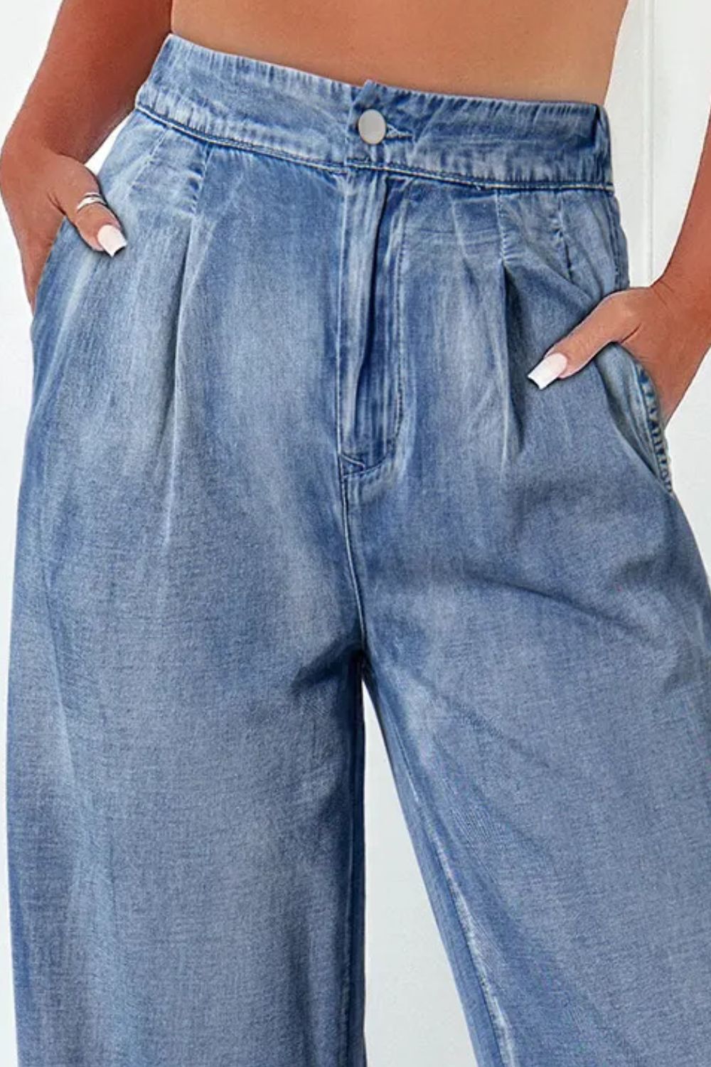 High Waist Wide Leg Jeans - felvior