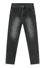 Men's Decor Zip Jeans with Pockets