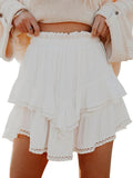 Lovelet Lace Detail Layered Skirt - felvior