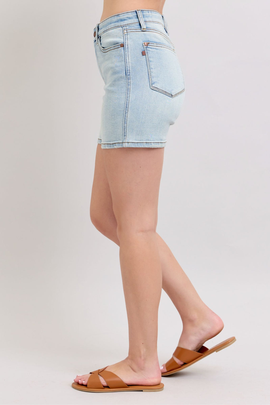 Judy Blue Plus Size Denim Shorts - 2 Button with Pockets