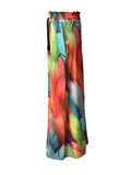 Printed Maxi Skirt with Pockets - felvior