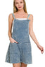 Zenana Woven Double Gauze Acid Washed Romper