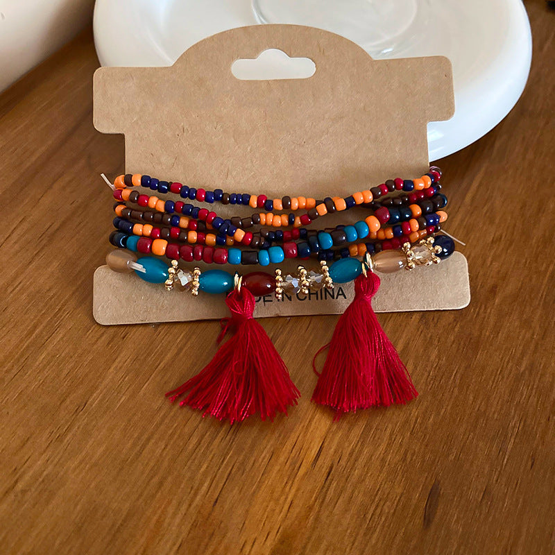 Tassel Rice Bead Bracelet - felvior