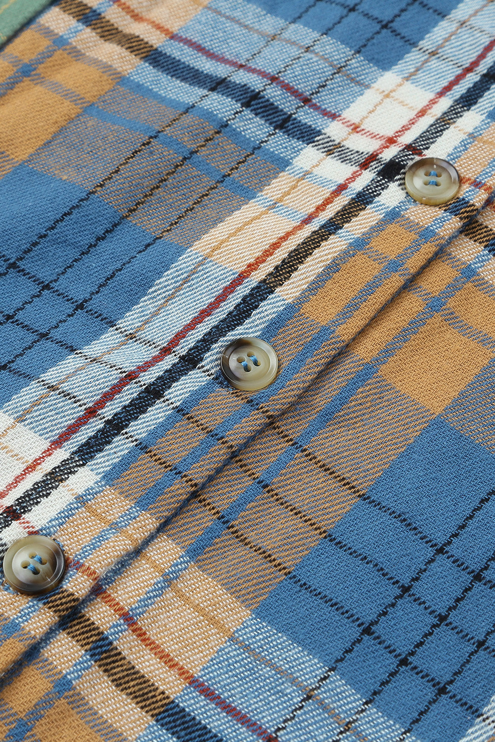 Plaid Button Up Long Sleeve Shirt - felvior