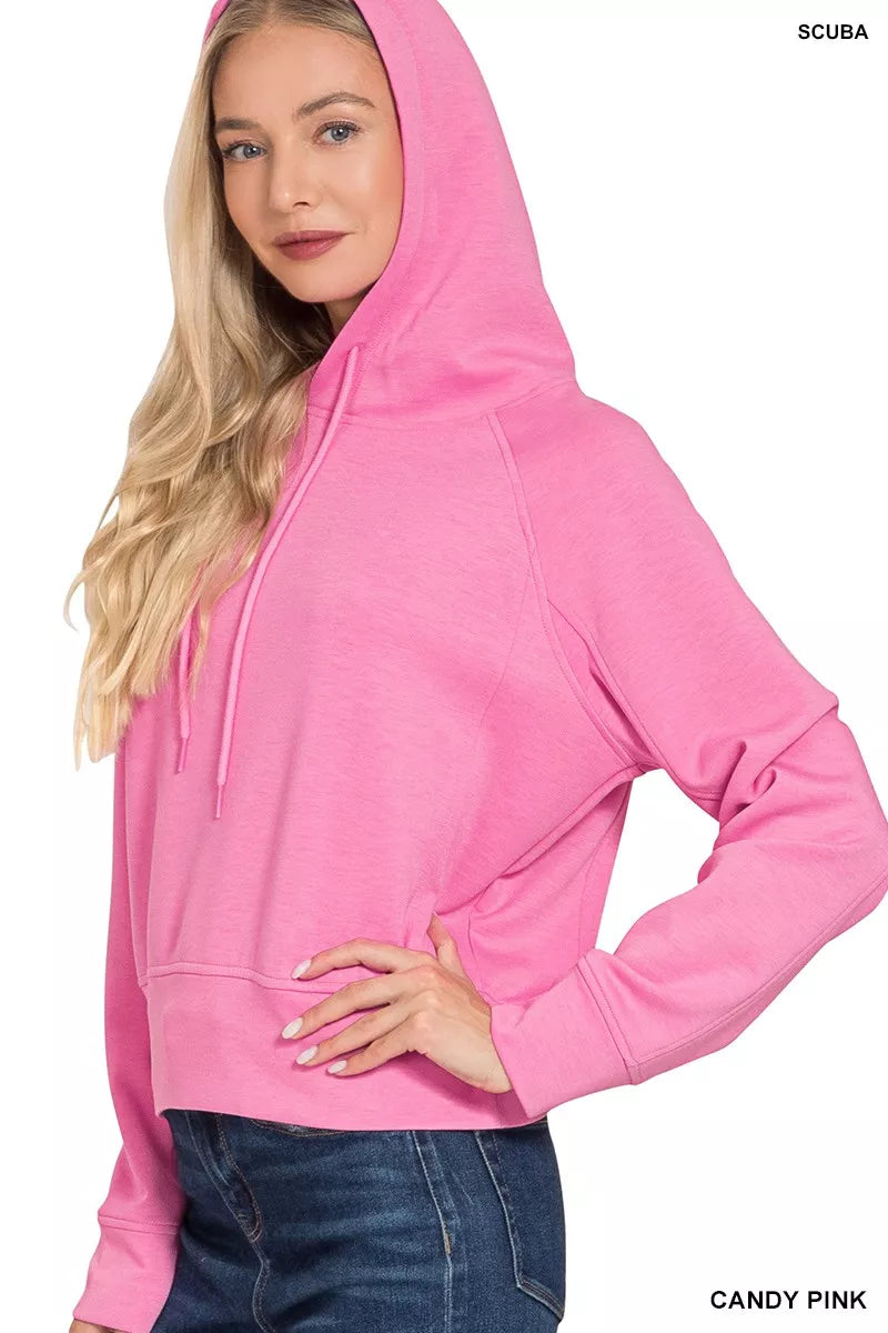 Zenana Drawstring Scuba Hoodie Image secondaire du produit
