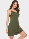 Scoop Neck Spaghetti Strap Lounge Dress - felvior