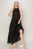 HYFVE Halter Neck Cover Up Maxi Dress - felvior