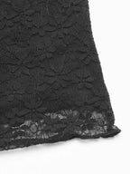 Lace Round Neck Short Sleeve Top