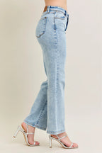 Judy Blue Full Size High Waist Stone Wash Straight Jeans Plus Size