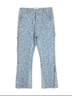 Men's Contrast Washed Bootcut Jeans