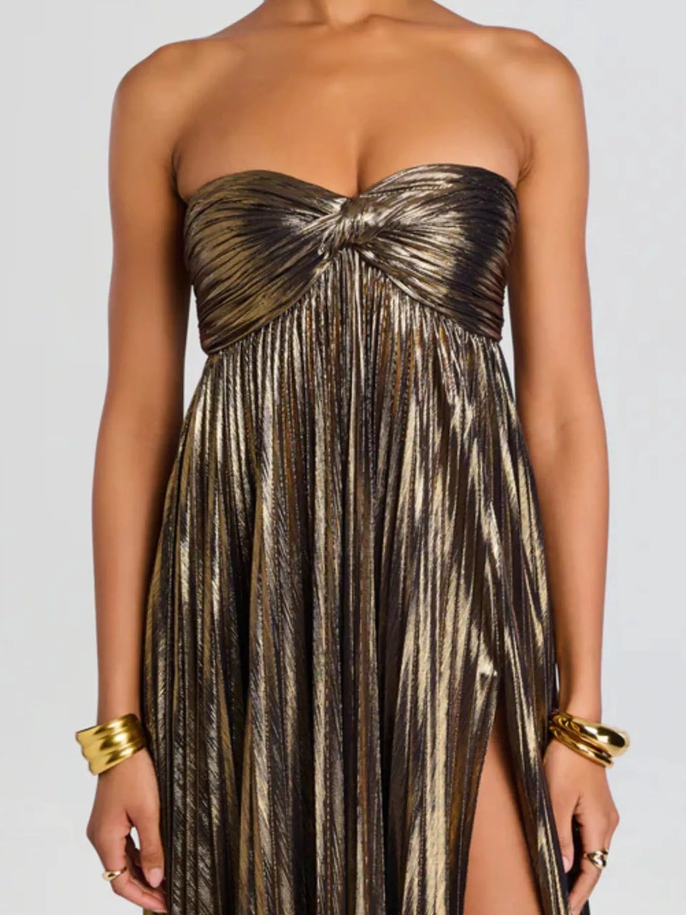 Split Sweetheart Neck Tube Maxi Dress Secondary image