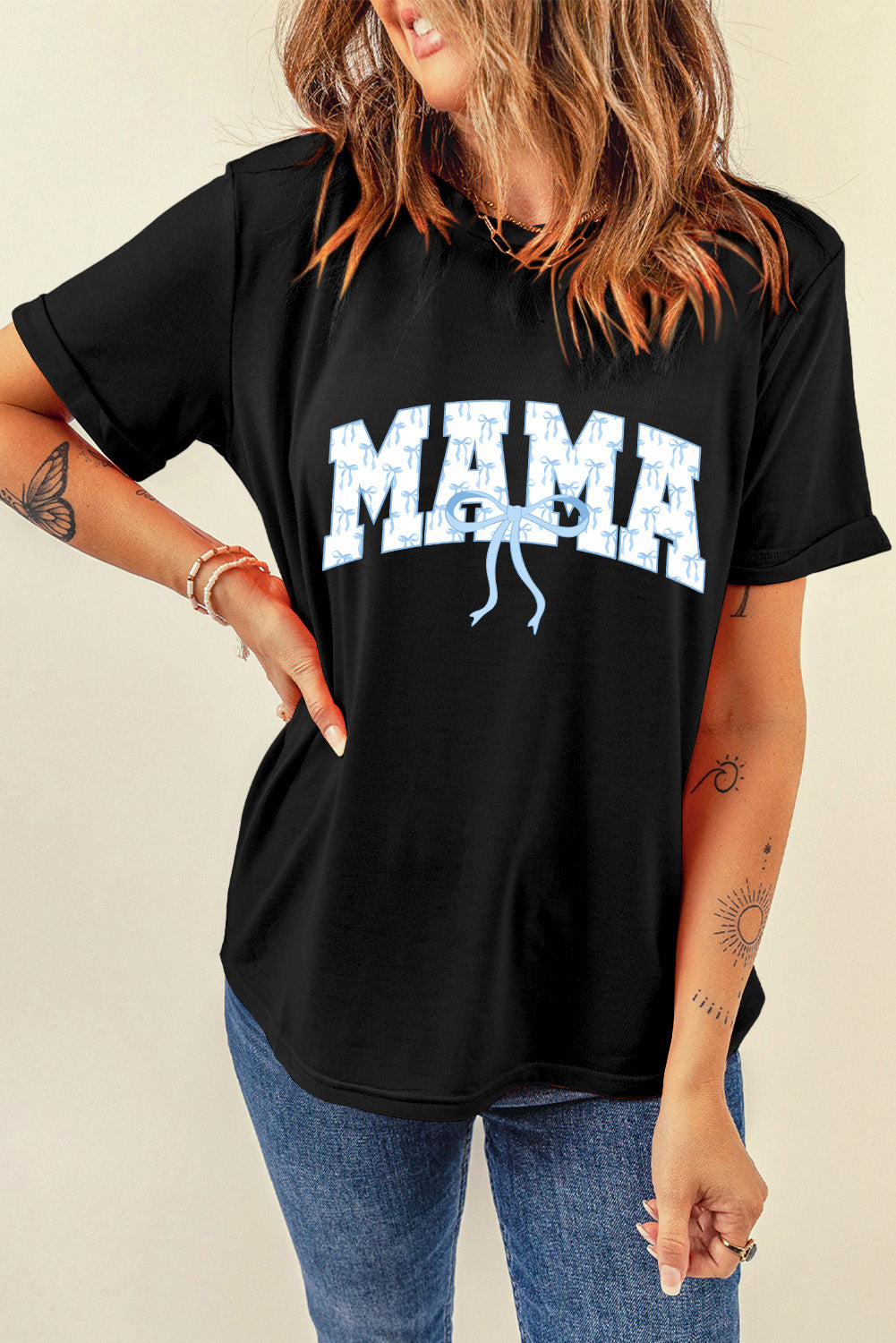 Bow MAMA Graphic Short Sleeve T-Shirt Hauptbild