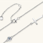 Cross 925 Sterling Silver Moissanite Necklace