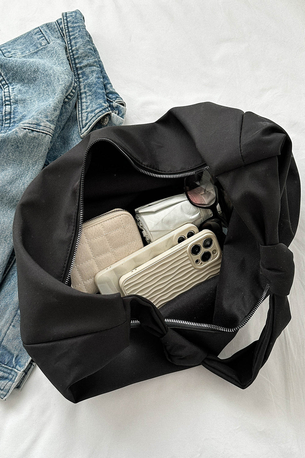 Oversize Nylon Crossbody Bag - felvior