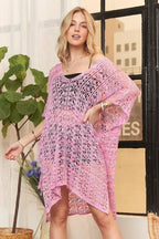ADORA Crochet Cover Up Tunic Top