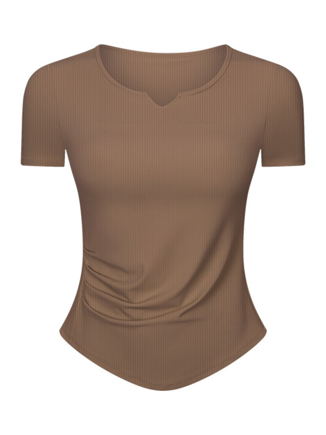 Millennia Notched Short Sleeve Active T-Shirt - felvior