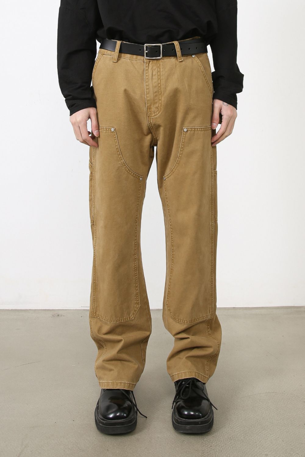 Men's Wide Straight Leg Jeans with Pockets Hauptbild