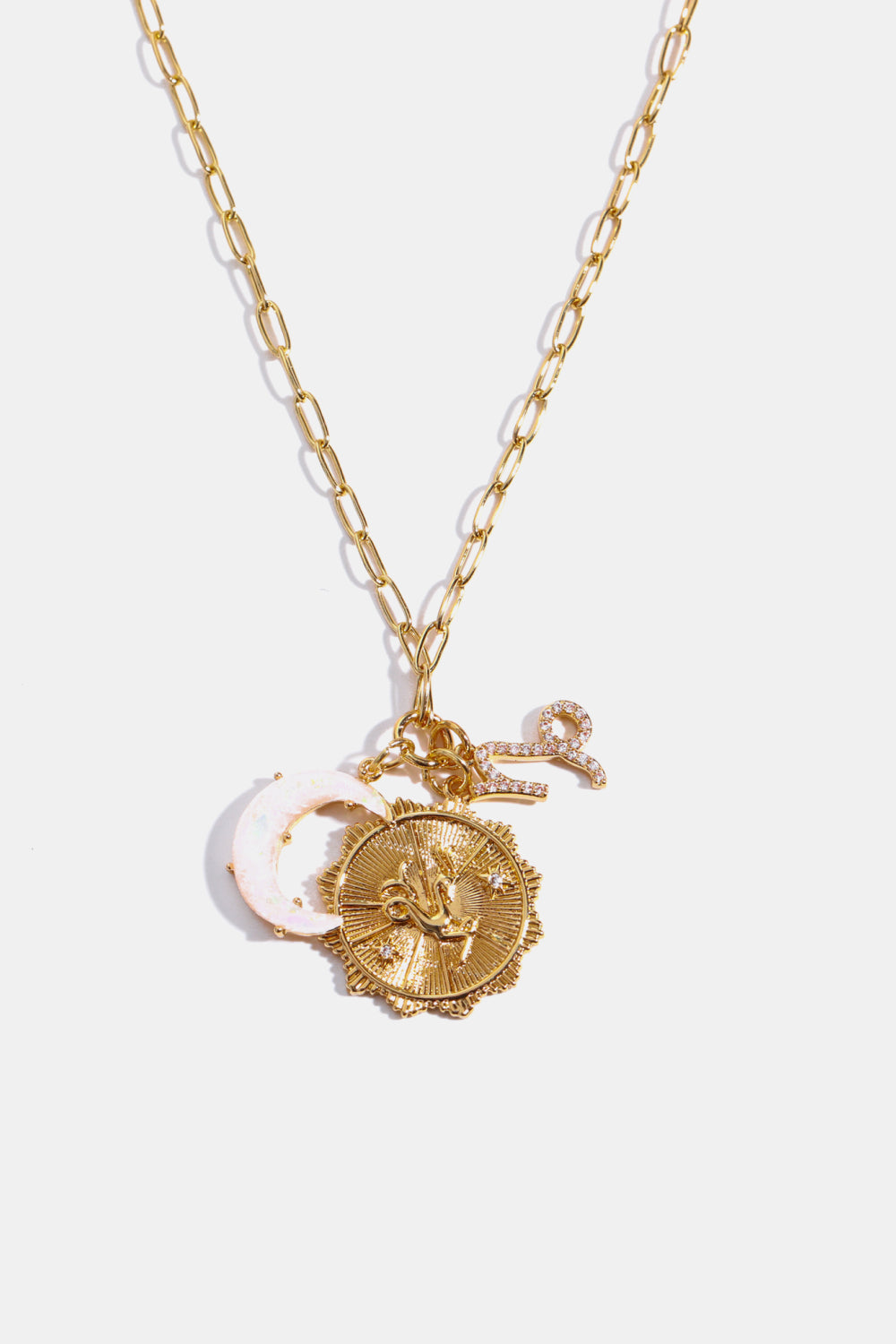 Constellation and Moon Pendant Copper Necklace - felvior